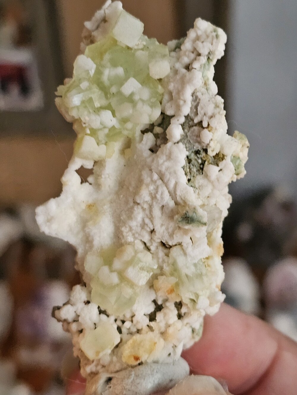 Heulandite With Cheladonite And Green Uv Calcite